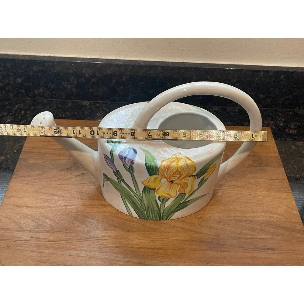 Off 5th ave Italian Ceramic Iris Watering Can 105
